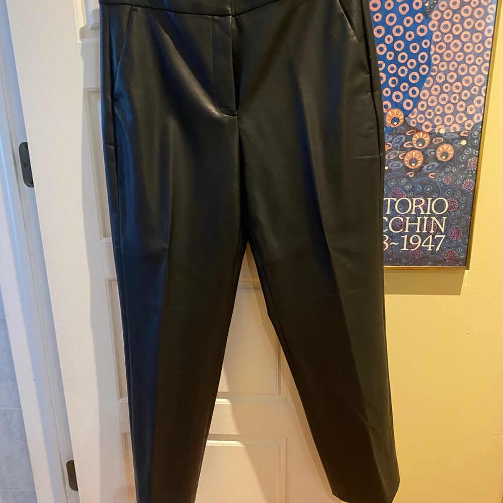 J Crew “Kate” Faux” Leather Pants
